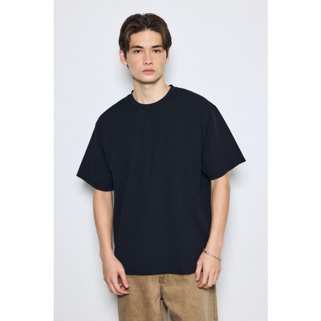 リップル半袖トップス BLK