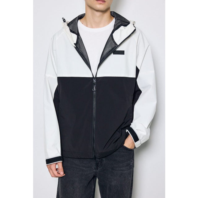 ナイロンジップフーディー 柄WHT5
