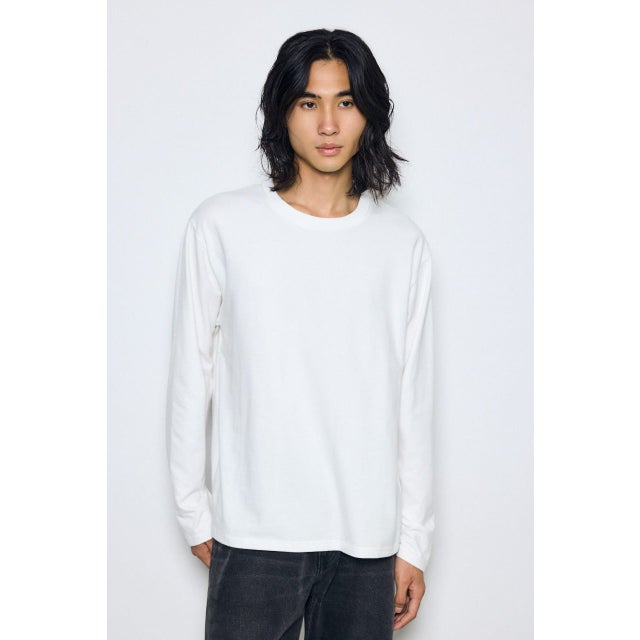 スムースタッチ長袖トップス WHT