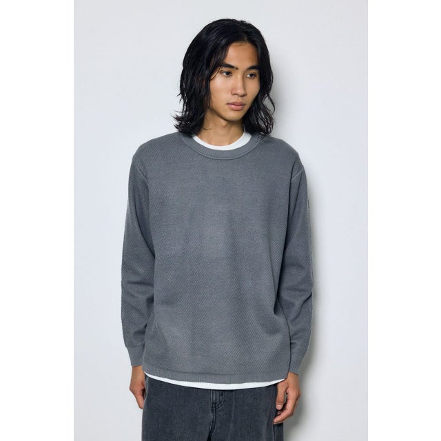 レイヤードニットトップスセット GRY