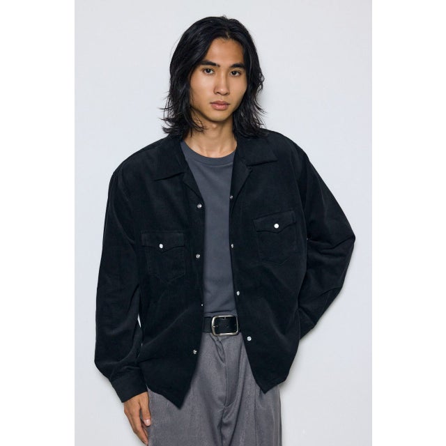 ウェスタンコーデュロイシャツ BLK