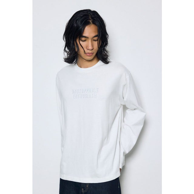 配色厚盛ラバープリントロンT WHT