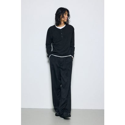 ウールライクツータックワイドパンツ T.GRY｜詳細画像
