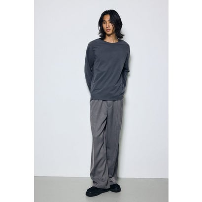 ウールライクツータックワイドパンツ T.GRY｜詳細画像