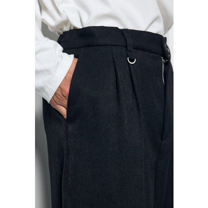 ウールライクツータックワイドパンツ BLK｜詳細画像