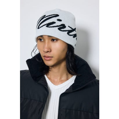ロゴデザインニット帽 柄WHT5｜詳細画像