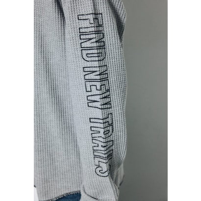 ワッフル長袖グラフィックトップス C.GRY｜詳細画像