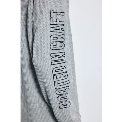 ワッフル長袖グラフィックトップス C.GRY｜詳細画像