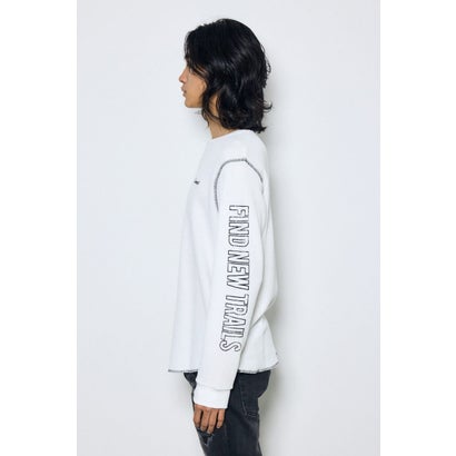 ワッフル長袖グラフィックトップス C.GRY｜詳細画像