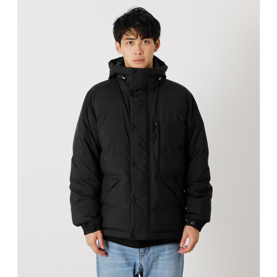 AZUL BY MOUSSY ALLIED HOODED DOWN JACKET BLK -ファッション通販 