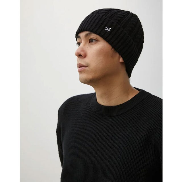 CABLE KNIT WATCH CAP BLK