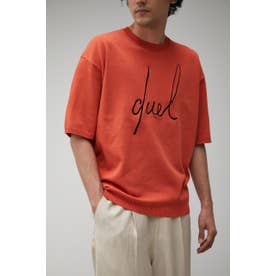 DUEL EMBROIDERY KNIT TOPS L/ORG1