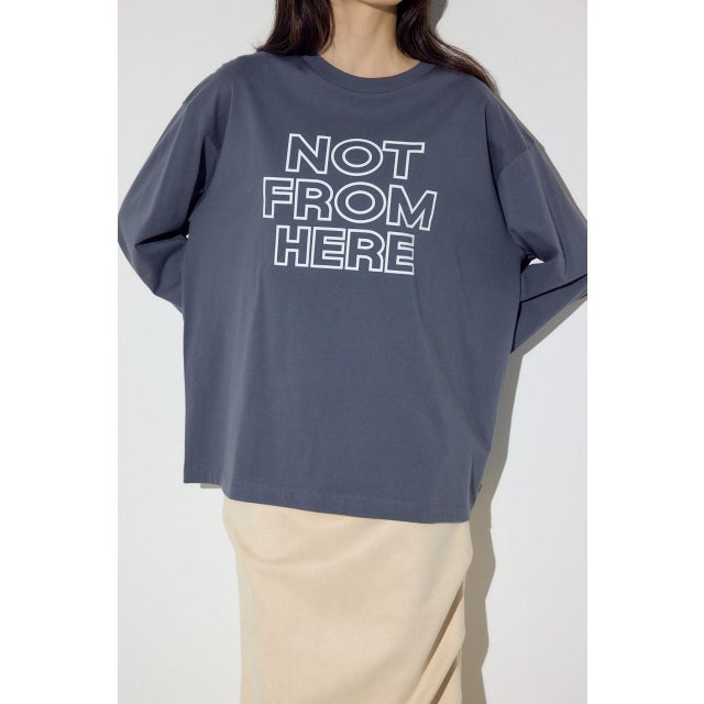 NOT FROMロゴロングTシャツ L/BLK1