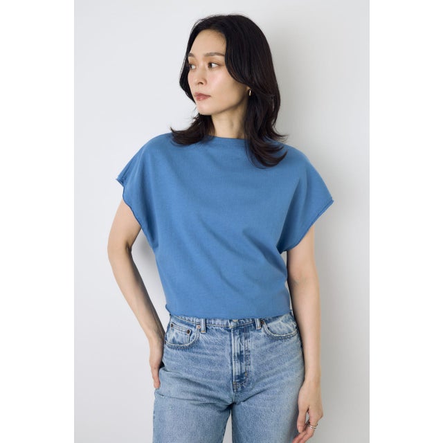 2WAYヘンリーネックトップス BLU
