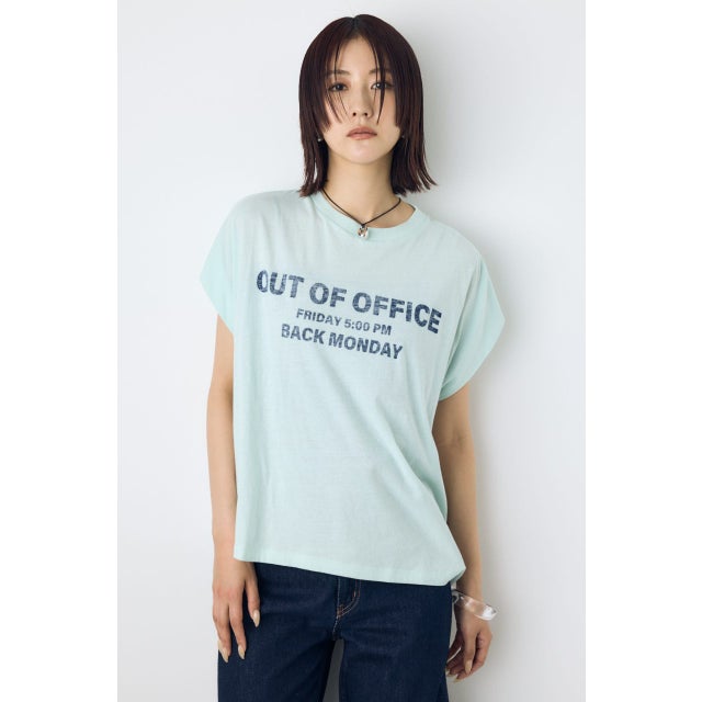フレンチスリーブロゴプリントT MINT