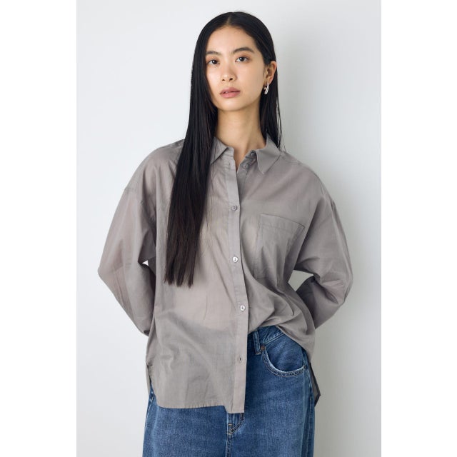 シアーコットンレギュラーシャツ GRY