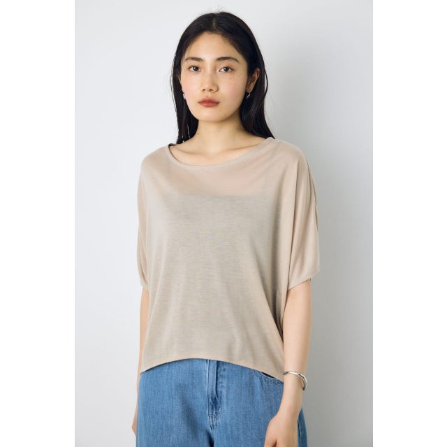 ドレープクロップドTシャツ BEG