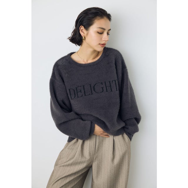 シャギーアソートロゴニット GRY