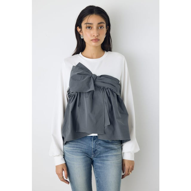 アシンメトリービスチェドッキングトップス GRY