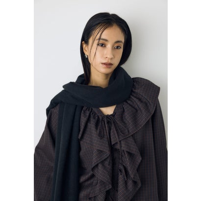 カシミヤタッチストール BLK｜詳細画像