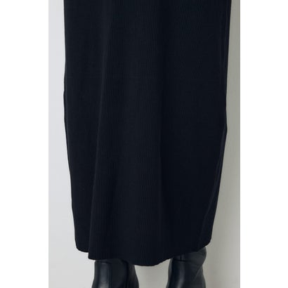 アシンメトリーネックリブニットワンピース T.GRY｜詳細画像