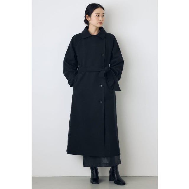 B-HEAT 2WAYカラートレンチロングコート BLK