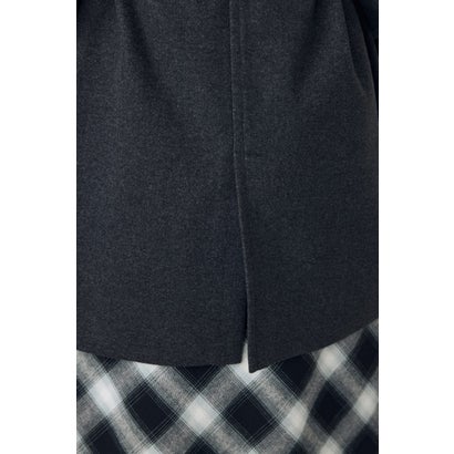 B-HEAT スタンドカラーミドルコート C.GRY｜詳細画像