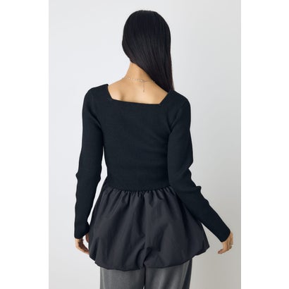 バルーンドッキングニットトップス T.GRY｜詳細画像