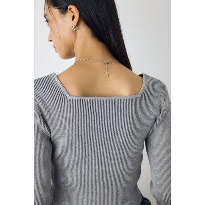 バルーンドッキングニットトップス T.GRY｜詳細画像