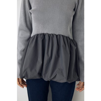 バルーンドッキングニットトップス T.GRY｜詳細画像