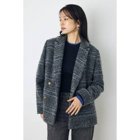 ウォームヘザーブークレチェックジャケット 柄GRY5