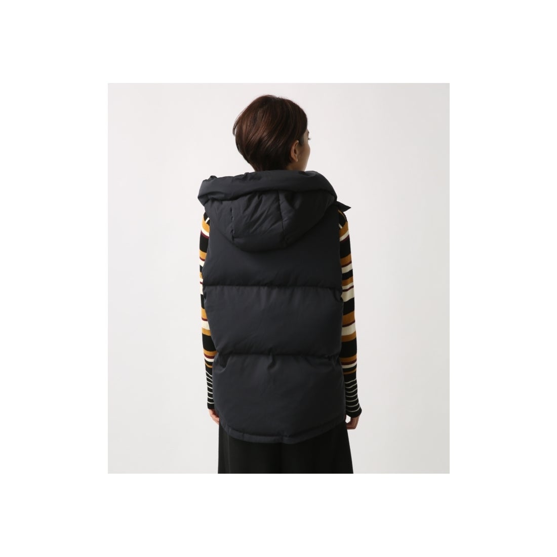 AZUL BY MOUSSY スタイルアップダウンベスト ブラック -靴 