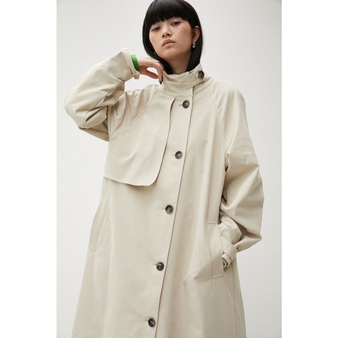 AZUL BY MOUSSY STAND COLLAR TRENCH COAT Ⅱ BEG  ファッション通販