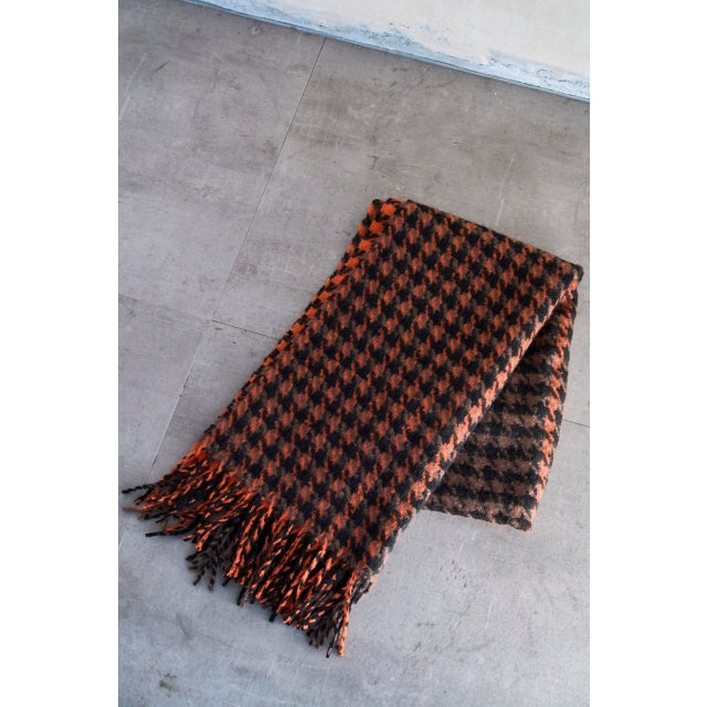 MULTI COLOR HOUNDSTOOTH STOLE 柄ORG5