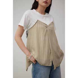 STRIPE BUSTIER LAYERED TOPS 柄BEG5