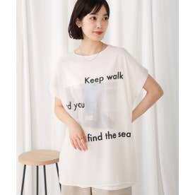 カラーフォトプリント3DTシャツ （オフホワイト）