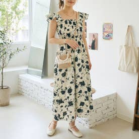 ベルシー Belle Cie ワンピース ノースリーブ 花柄 フラワー フリル