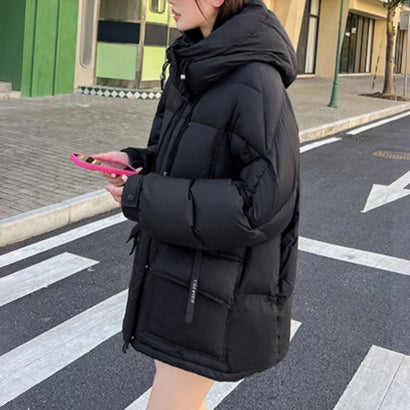 中綿ジャケット レディースアウター 防寒ジャケット 中綿コート ショートコート パファージャケット オーバーサイズジャケット フリーサイズ 三色展開 （ピンク）｜詳細画像