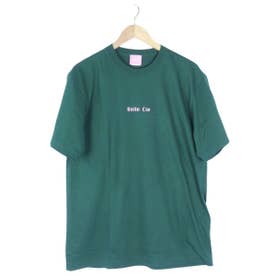 ビッグTシャツ レディース ワンポイント ロゴ ビッグT プリント Tシャツ カットソー 大きいサイズ ゆったり カジュアル トップス （グリーン）