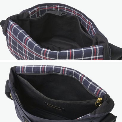 ショルダーバッグ ブランド おしゃれ ショルダー フラップ PC収納 横型 綿 コットン A4 9.3L TRANSPORT RIEVER CROSSBODY BAG UBA0745 （navy）｜詳細画像