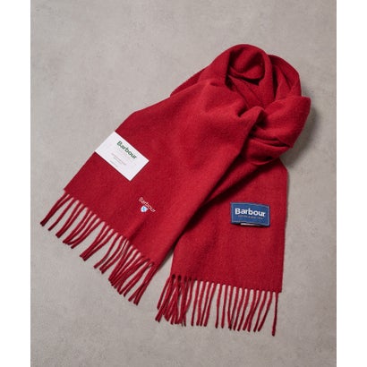 バブアー Barbour barbour plain lambswool scarf マフラー ユニセックス ギフト （レッド）｜詳細画像