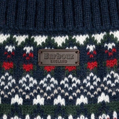 バブアー Barbour MARLOW FAIRISLE DOG JUMPER （navy festive）｜詳細画像