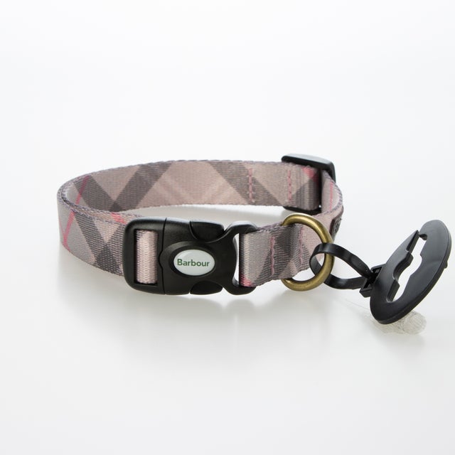 TARTAN PRINTED DOG COLLAR （pink tartan）