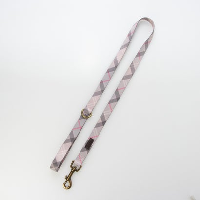 TARTAN PRINTED DOG LEAD （pink tartan）｜詳細画像