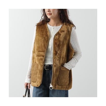 バブアー Barbour Barbour フェイクファーベスト KARIN FAUX FUR GILET LGI0201 （BK11/ブラック）｜詳細画像