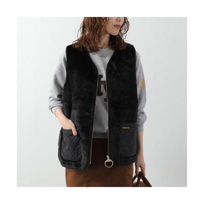 バブアー Barbour Barbour フェイクファーベスト KARIN FAUX FUR GILET LGI0201 （BK11/ブラック）｜詳細画像