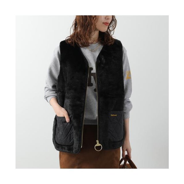 フェイクファーベスト KARIN FAUX FUR GILET LGI0201 （BK11/ブラック）