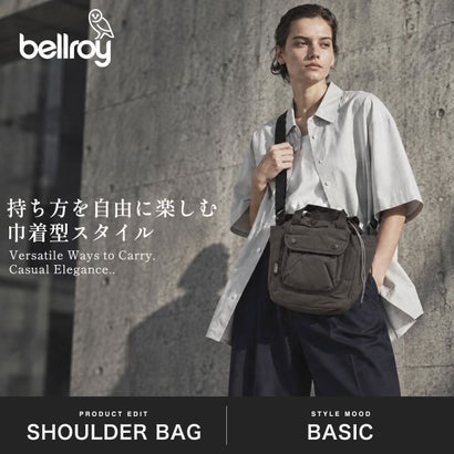 正規品6年保証 ショルダーバッグ メンズ レディース 軽量 斜めがけ トート バッグ 斜め掛け おしゃれ ナイロン シンプル 耐水性 巾着バッグ A5 9L Cinch Bucket Bag BHTA （Black）｜詳細画像