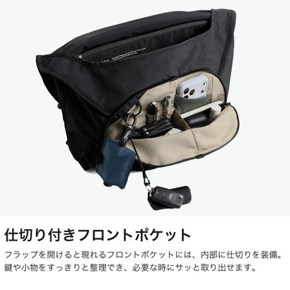 正規品6年保証 メッセンジャーバッグ メンズ レディース ブランド ショルダー バッグ PC 16インチ 斜めがけ 耐水 A3 B4 A4 22L Venture Messenger 16 BVYB （Black）｜詳細画像