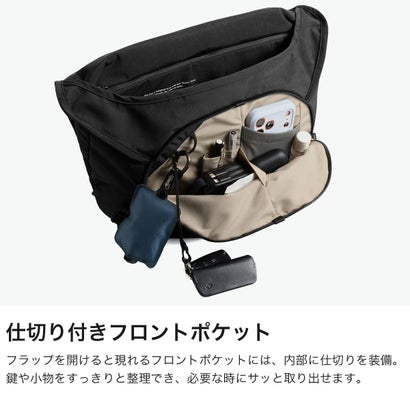 正規品6年保証 メッセンジャーバッグ メンズ レディース ブランド ショルダー バッグ PC収納 14インチ 斜めがけ 耐水 B4 A4 16L Venture Messenger 14 BVYA （Black）｜詳細画像